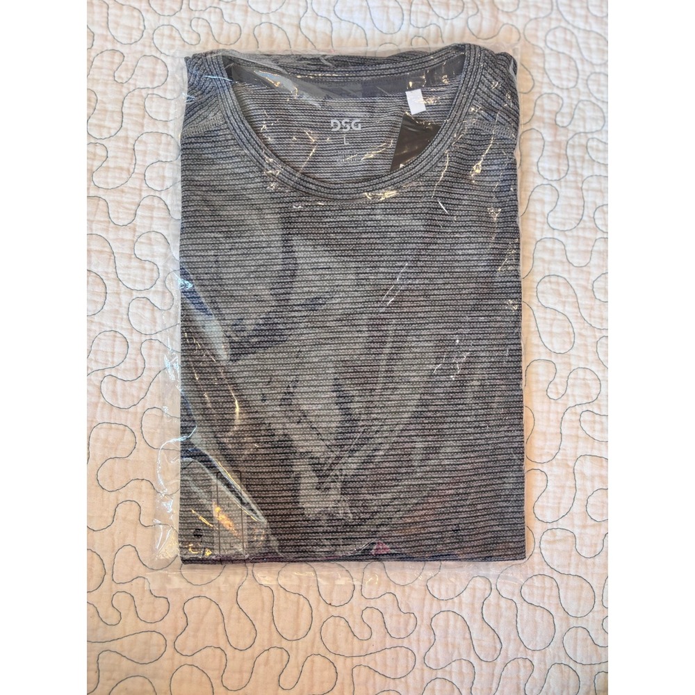 DSG Mens Movement Tee Dark Gray Short Sleeve Moisture Wicking Shirt Large